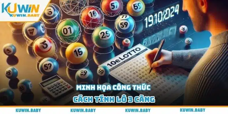 Minh họa công thức cách tính lô 3 càng